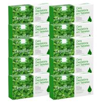 Kit 10 Cera Quente Depilatória Profissional Hortela Depilflax Barra 1Kg Grande Kit 10 Cera Quente Depilatória Profissional Hortela Depilflax Barra 1Kg Grande