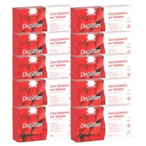 Kit 10 Cera Quente Depilatória Profissional Morango Depilflax Barra 1Kg Grande Kit 10 Cera Quente Depilatória Profissional Morango Depilflax Barra 1Kg Grande