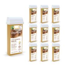 Kit 10 Cera Refil Depilação Roll On Quente Depilflax Coco 100g Kit 10 Cera Refil Depilação Roll On Quente Depilflax Coco 100g
