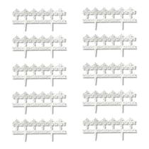 Kit 10 Cercas Decorativas Jardim 90x25cm de Plástico Branca Kit 10 Cercas Decorativas Jardim 90x25cm de Plástico Branca