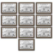 Kit 10 Certificados/Diplomas A4 com Tela de Acetato e MDF