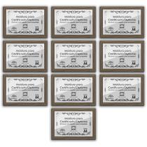 Kit 10 Certificados Diplomas A4 com Tela de Acetato e MDF Kit 10 Certificados Diplomas A4 com Tela de Acetato e MDF