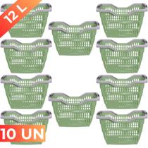 Kit 10 Cesta Cestinha Plastica Supermercado Mercado Usual Kit 10 Cesta Cestinha Plastica Supermercado Mercado Usual