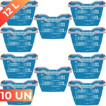 Kit 10 Cesta Cestinha Plastica Supermercado Mercado Usual - Usual Utilidades