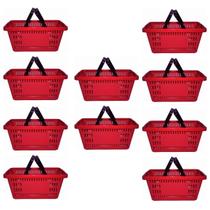 Kit 10 Cesta Plástica de Supermercado 13 Litros Kit 10 Cesta Plástica de Supermercado 13 Litros