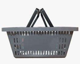 KIT 10 Cestas de Compras Cestinha Mercado Supermercado Reforçada 16Lts