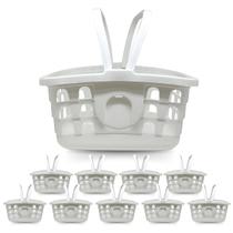 Kit 10 Cestinhas Branca para Compras com Alça Multiuso