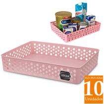 Kit 10 cestinhas organizadoras armário cozinha guarda roupa gaveta quarto bebe cesto multiuso grande