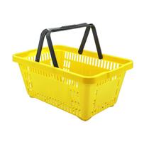 Kit 10 Cestinhas Plástica para Compras Supermercado Delicatessen Peças 18 litros Amarela