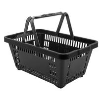 Kit 10 Cestinhas Plásticas para Compras 18 litros Preta
