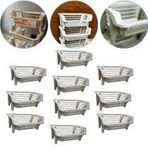 Kit 10 Cesto Expositor Organizador Empilhável 16 Lts Branco