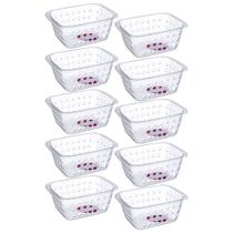 Kit 10 Cesto Organizador Pequeno 1,40 Litros Cristal Ordene