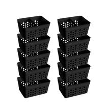 Kit 10 Cestos Organizador Gaveta Mini Colorido Com Divisória Removível Cestinho Decorativo Empilhável Escritório Armário Quarto Kit 10 Cestos Organizador Gaveta Mini Colorido Com Divisória Removível Cestinho Decorativo Empilhável Escritório Armário Quarto