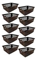 Kit 10 Cestos Organizador Multiuso Transparente Uninjet