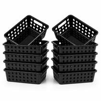 Kit 10 Cestos Organizadores de Gaveta Plástico Multiuso 3UD Branco Cozinha Banheiro Kit 10 Cestos Organizadores de Gaveta Plástico Multiuso 3UD Branco Cozinha Banheiro