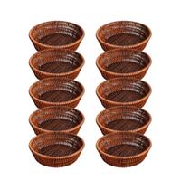 Kit 10 Cestos Pequenas Redondos para Pães Salgados Frutas E Petiscos Kit 10 Cestos Pequenas Redondos para Pães Salgados Frutas E Petiscos