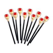 Kit 10 Cetro de Rei Vermelho para Fantasias - 35cm