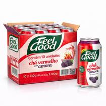 Kit 10 Chá Vermelho com Amora FEEL GOOD 330ml Kit 10 Chá Vermelho com Amora FEEL GOOD 330ml