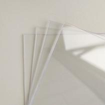 Kit 10 Chapas de PS Cristal 1mm Transparente para Proteger Imagens de Quadros e Porta Retratos - 10x10