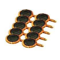 Kit 10 Chapas Petisco Redonda Copa 2022 Com Suporte 20X4Cm