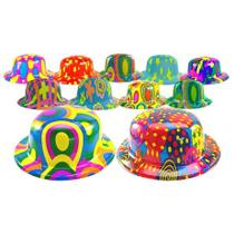 Kit 10 Chapéu Coquinho NEON OU ESTAMPADO Colorido Festa Balada