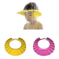 Kit 10 Chapéu Protetor Viseira De Banho Lava Cabeça Bebês