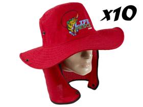 kIT 10 Chapéus Com Protetor De Nuca LIFE PESCA - Várias Cores