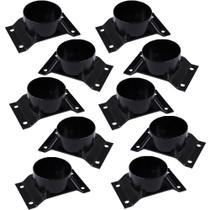 Kit 10 Chapinhas Chapa Elevada com Tubo Fixação Pés Palito Rosca 5/16 Preto G59 Kit 10 Chapinhas Chapa Elevada com Tubo Fixação Pés Palito Rosca 5/16 Preto G59