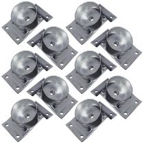 Kit 10 Chapinhas Chapa Inclinada 15º com Tubo Fixação Pés Palito Rosca 5/16 Zincada Kit 10 Chapinhas Chapa Inclinada 15º com Tubo Fixação Pés Palito Rosca 5/16 Zincada