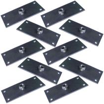 Kit 10 Chapinhas Chapa Reta Fixação Pés Palito Rosca 5/16 Zincada G59 Kit 10 Chapinhas Chapa Reta Fixação Pés Palito Rosca 5/16 Zincada G59