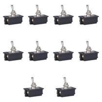 Kit 10 Chave Alavanca Metálica Int. Bipolar 20A CS-301A MG Cor:Preto