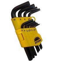 Kit 10 Chave Allen Hexagonal Métrico 1.5 A 10Mm Profissional Kit 10 Chave Allen Hexagonal Métrico 1.5 A 10Mm Profissional