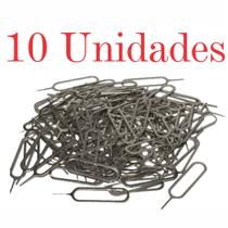 Kit 10 - Chave Clip Removedor Chip Sim - Chave Chavinha Agulha - Abrir Bandeja Celular Kit 10 - Chave Clip Removedor Chip Sim - Chave Chavinha Agulha - Abrir Bandeja Celular