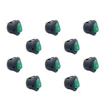 Kit 10 Chave Gangorra Redonda Kcd1-106n VD Neon bivolt 3 pin