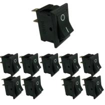 Kit 10 chave gangorra retang. lk1-101 on-off pt 2p 6a lukma Kit 10 chave gangorra retang. lk1-101 on-off pt 2p 6a lukma