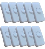 Kit 10 Chave Interruptor Gangorra KCD1-112 Tipo Abajur Meio De Fio Branca Kit 10 Chave Interruptor Gangorra KCD1-112 Tipo Abajur Meio De Fio Branca