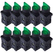 Kit 10 chave seletor iluminad xb2 ek3365 vd 3 pos 220v sibra Kit 10 chave seletor iluminad xb2 ek3365 vd 3 pos 220v sibra