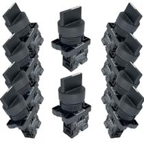 Kit 10 chave seletora lk2-ed21 plast 2 posições fixa lukma