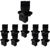 Kit 10 chave seletora plast xb2 ed21 2 pos. fixa - 1na stark