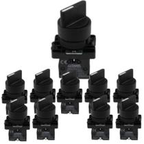 Kit 10 chave xb2 ed31 plastico 3 posicoes fixa 01 na stark