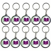 Kit 10 Chaveiros Biblioteca Livros Brinde Lembrancinhas