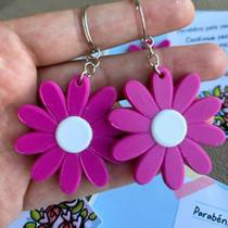 Kit 10 Chaveiros Flor Para Lembrancinhas Maternidade Aniversário Datas Comemorativas