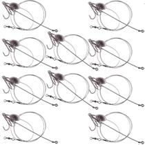 Kit 10 Chicote Para Pesca De Espada Com Isca De Sardinha
