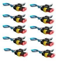 Kit 10 Chicotes Universal/ Lanterna Guerra/ Lateral