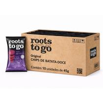 Kit 10 Chips Batata-Doce Roxa Original ROOTS TO GO 45g Kit 10 Chips Batata-Doce Roxa Original ROOTS TO GO 45g