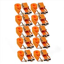 Kit 10 Cinta com Catraca para Amarração de Carga 3 Toneladas 10 Metros Muke Tools Kit 10 Cinta com Catraca para Amarração de Carga 3 Toneladas 10 Metros Muke Tools