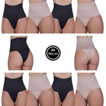 Kit 10 Cinta de Compressão Calcinha Modeladora Cós Alto - c6 KIT 10 CINTA TATI
