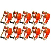 Kit 10 Cintas com Catraca para Amarração de Carga 5 Toneladas 9 Metros Muke Tools Kit 10 Cintas com Catraca para Amarração de Carga 5 Toneladas 9 Metros Muke Tools