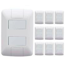 Kit 10 Cj 4X2 2 Interruptor Simples Tramontina Aria 6 A 250V