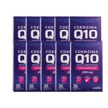 Kit 10 Coenzima Q10 Ubiquinona 200mg 30 Cápsulas -Ecofitus Kit 10 Coenzima Q10 Ubiquinona 200mg 30 Cápsulas -Ecofitus